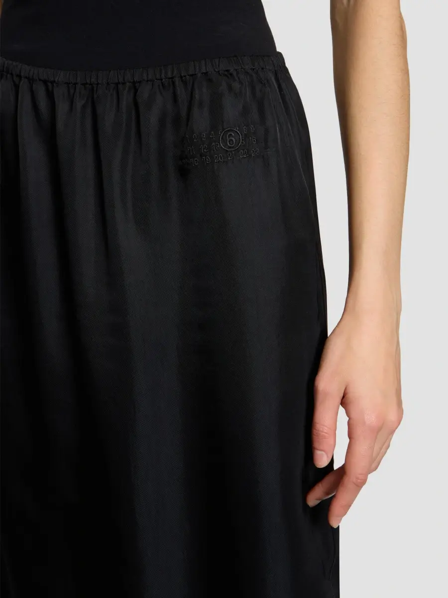 MM6 MAISON MARGIELA Women's Fluid Satin Skirt | Thumbnail 6 MM6 MAISON MARGIELA Women's Fluid Satin Skirt | Thumbnail 6