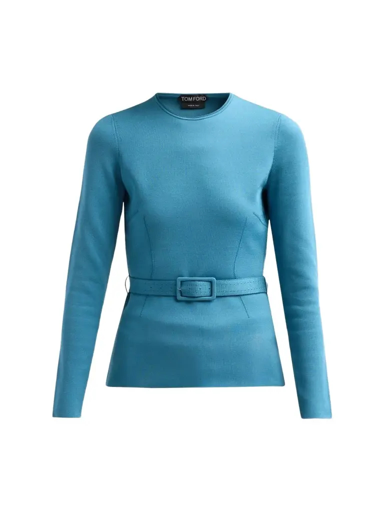 Women's Belted Knit Sweater