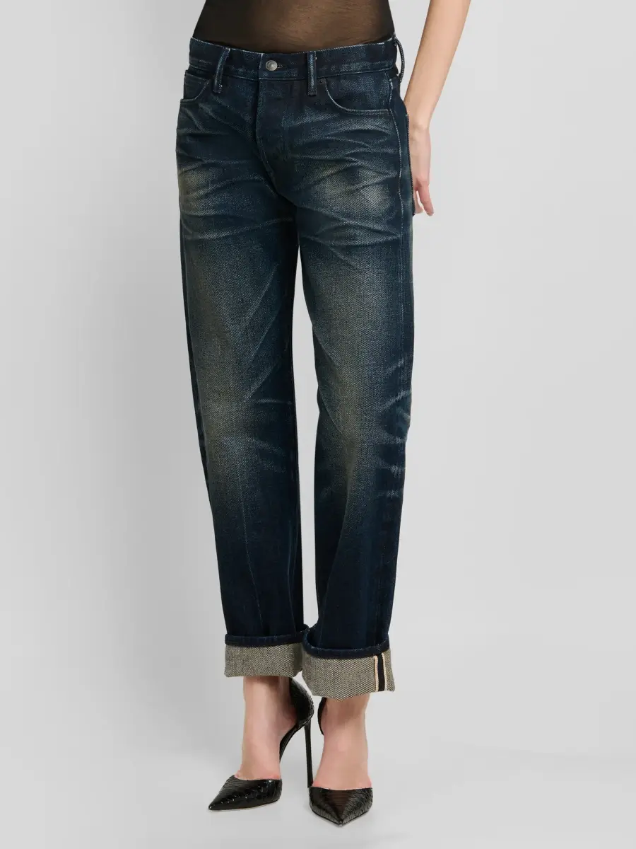 Tom Ford Women's Stonewash Low-Rise Boyfriend Jeans | Thumbnail 4 Tom Ford Women's Stonewash Low-Rise Boyfriend Jeans | Thumbnail 4