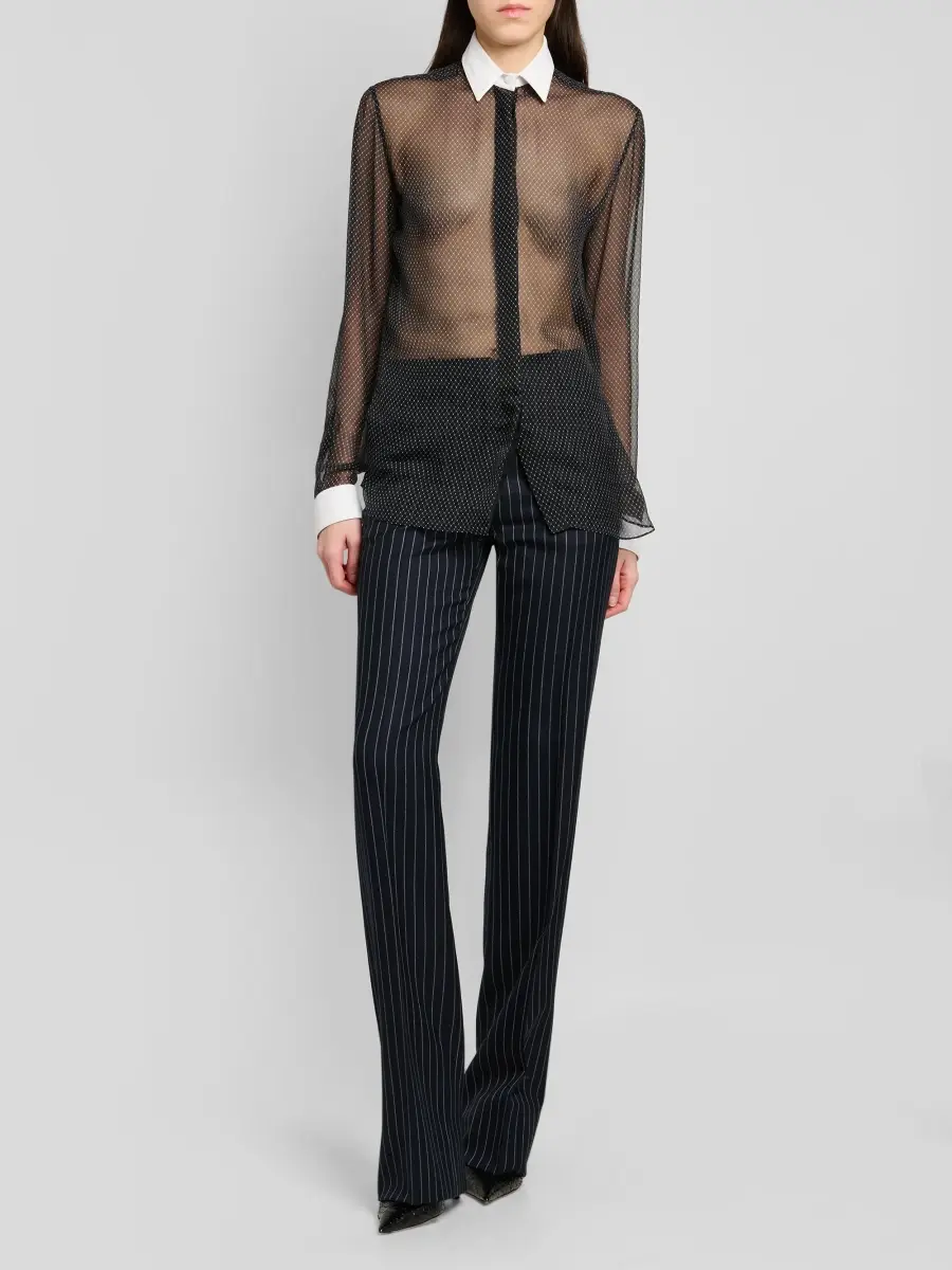 Tom Ford Women's Losange Sheer Shirt | Thumbnail 2