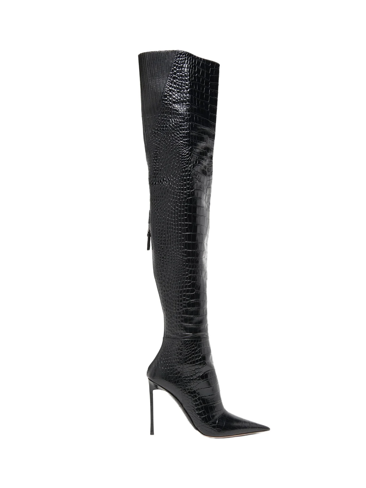 Women's Vertigo 105MM Croc-Embossed Leather Boots