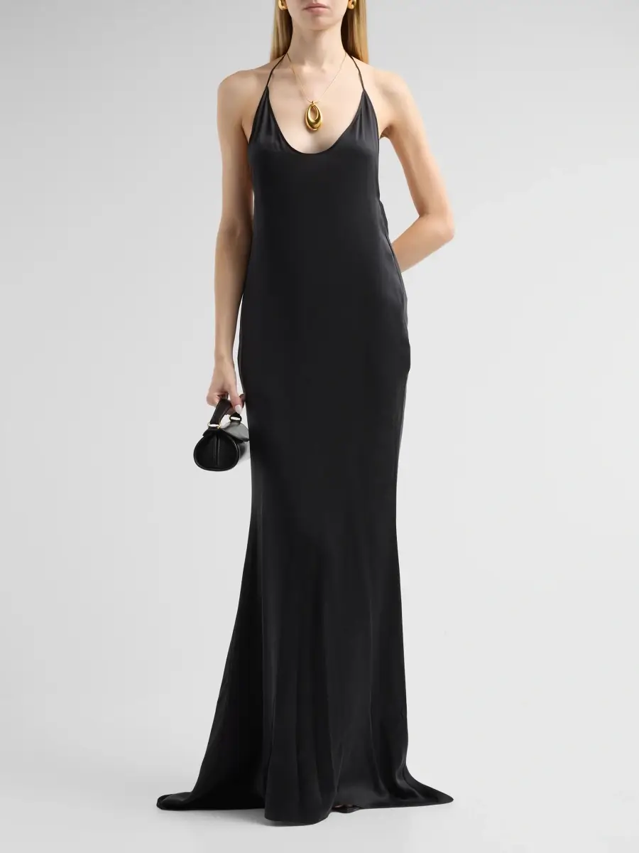 Tom Ford Women's Satin Silk Halterneck Gown | Thumbnail 2 Tom Ford Women's Satin Silk Halterneck Gown | Thumbnail 2