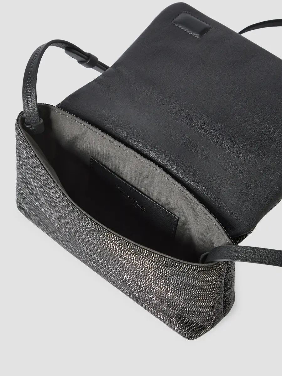 Brunello Cucinelli Women's Precious Flap Crossbody Bag in Grained Leather | Thumbnail 5 Brunello Cucinelli Women's Precious Flap Crossbody Bag in Grained Leather | Thumbnail 5