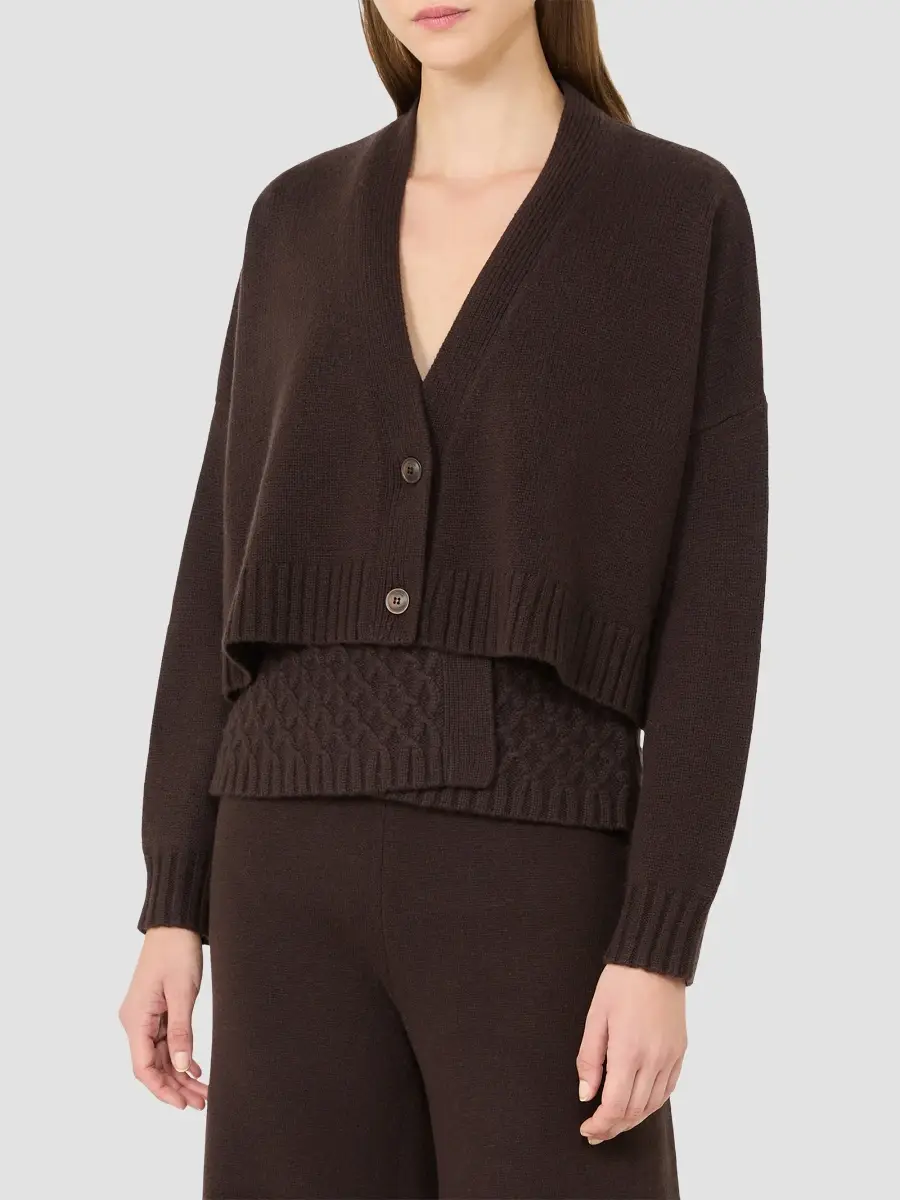 Max Mara Women's Wool and Cashmere Boxy Cardigan | Thumbnail 3 Max Mara Women's Wool and Cashmere Boxy Cardigan | Thumbnail 3