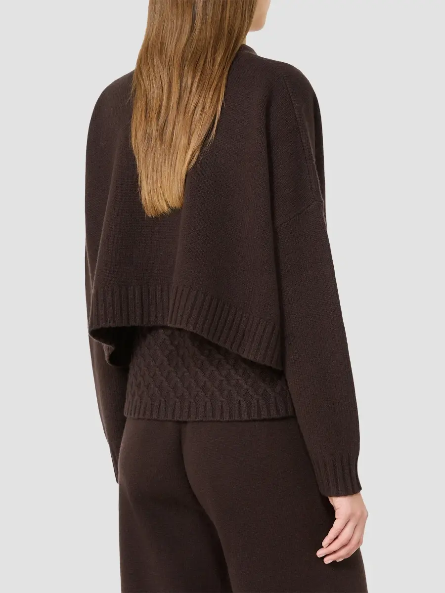 Max Mara Women's Wool and Cashmere Boxy Cardigan | Thumbnail 4 Max Mara Women's Wool and Cashmere Boxy Cardigan | Thumbnail 4