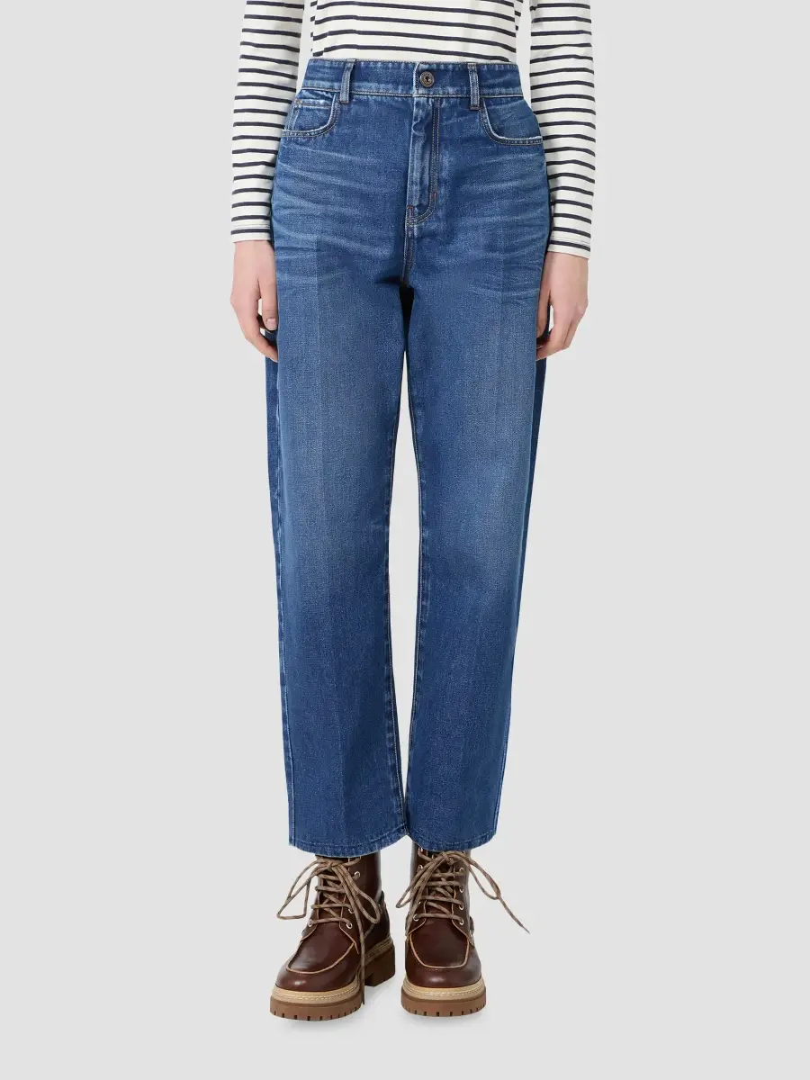 Weekend Max Mara Women's Cotton Denim Tapered Jeans | Thumbnail 2