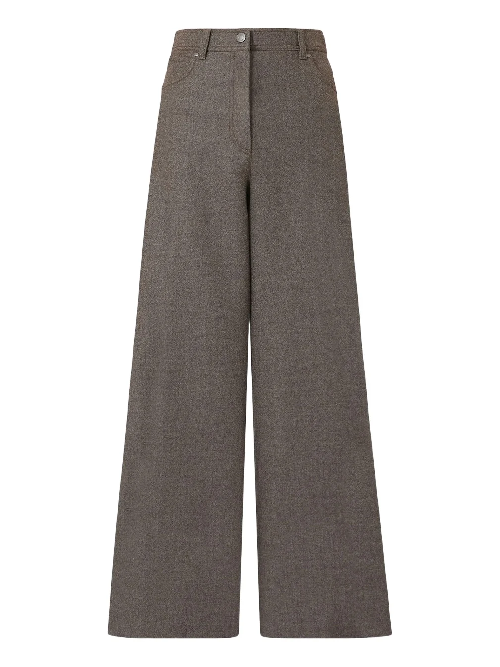 Women's Felted Wool Wide Leg Trousers
