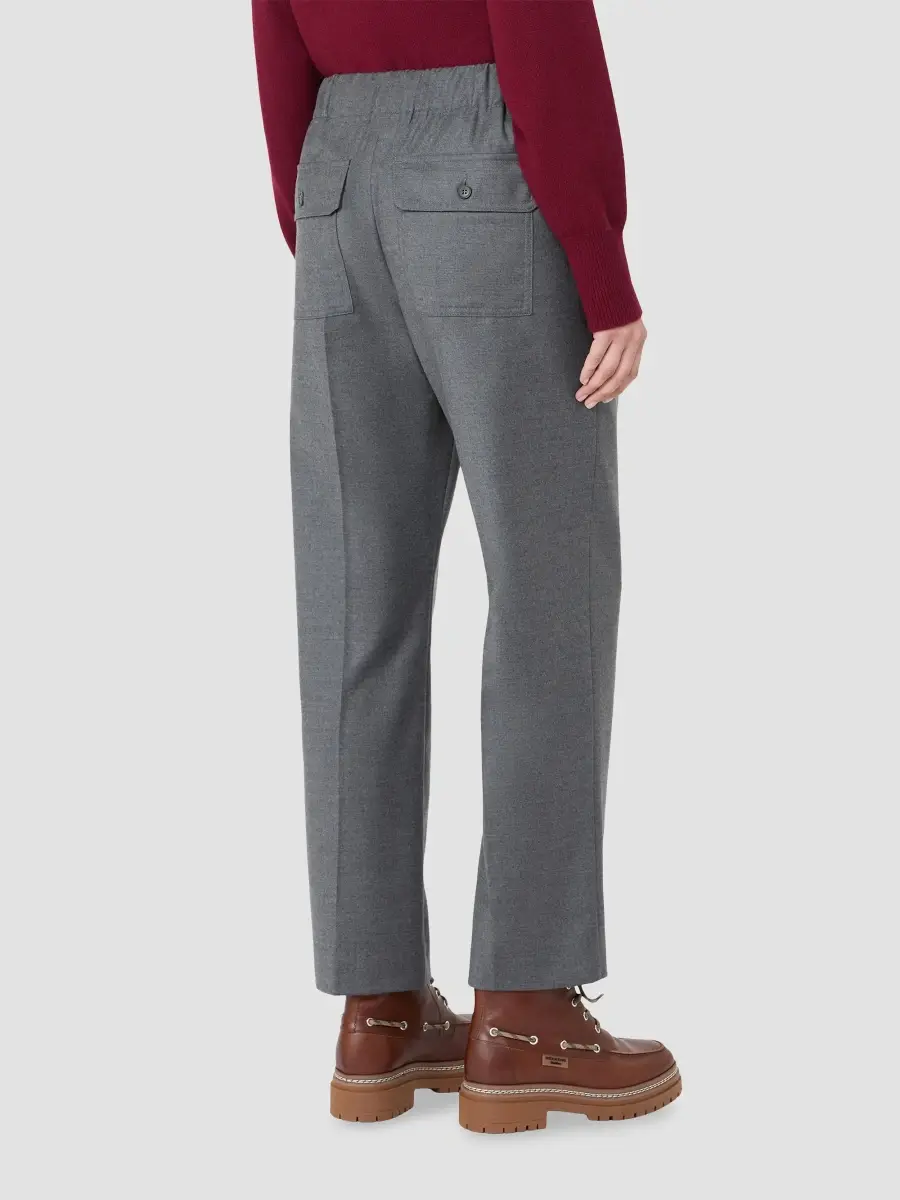 Weekend Max Mara Women's Stretch Wool Flannel Trousers | Thumbnail 4 Weekend Max Mara Women's Stretch Wool Flannel Trousers | Thumbnail 4