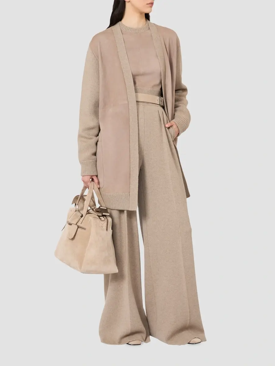 Max Mara Women's Wool and Cashmere Trousers - Beige | Thumbnail 2