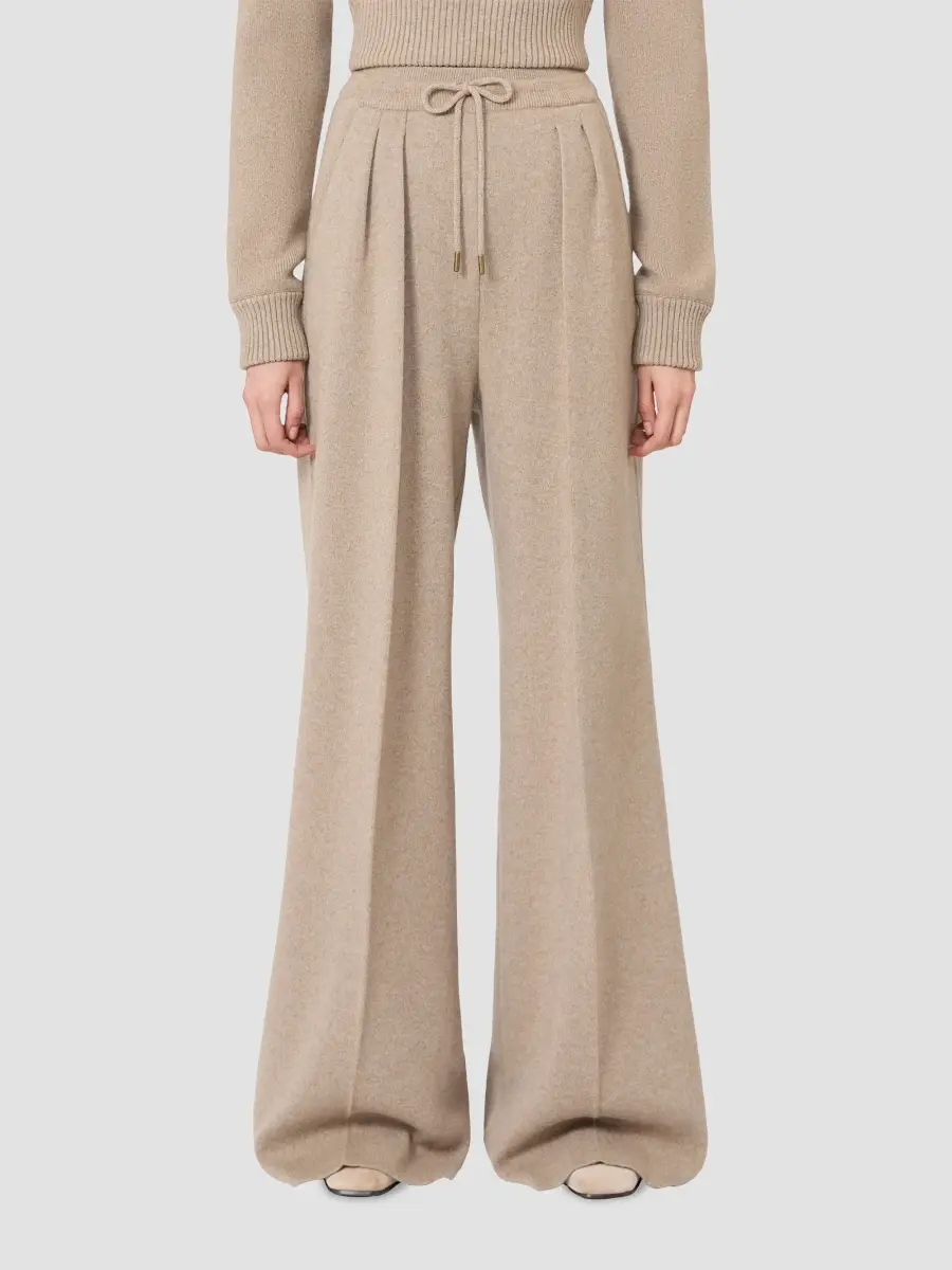 Max Mara Women's Wool and Cashmere Trousers - Beige | Thumbnail 3