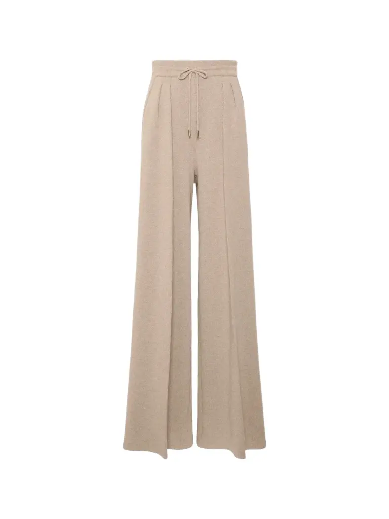 Women's Wool and Cashmere Trousers - Beige Women's Wool and Cashmere Trousers - Beige