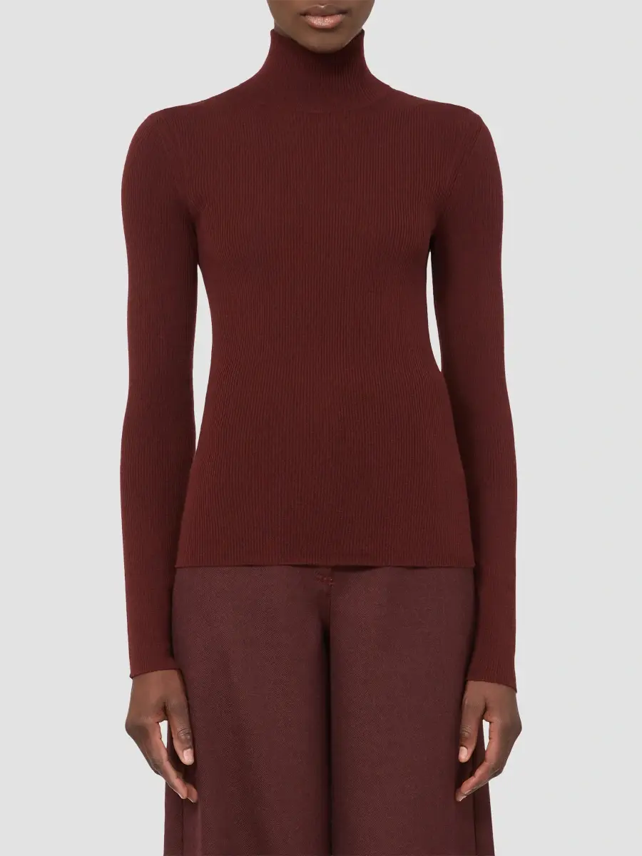 Max Mara Women's Wool Yarn Polo Neck Sweater | Thumbnail 3 Max Mara Women's Wool Yarn Polo Neck Sweater | Thumbnail 3