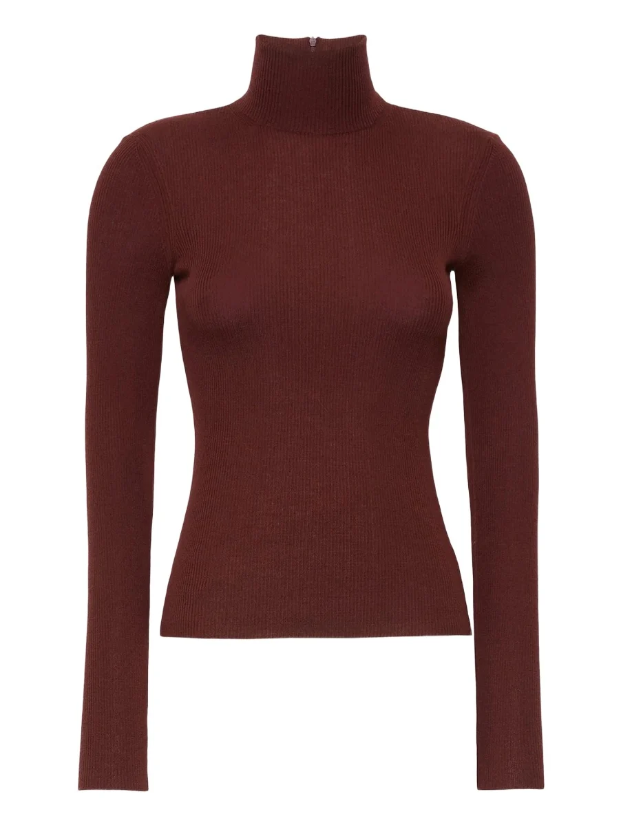 Max Mara Women's Wool Yarn Polo Neck Sweater