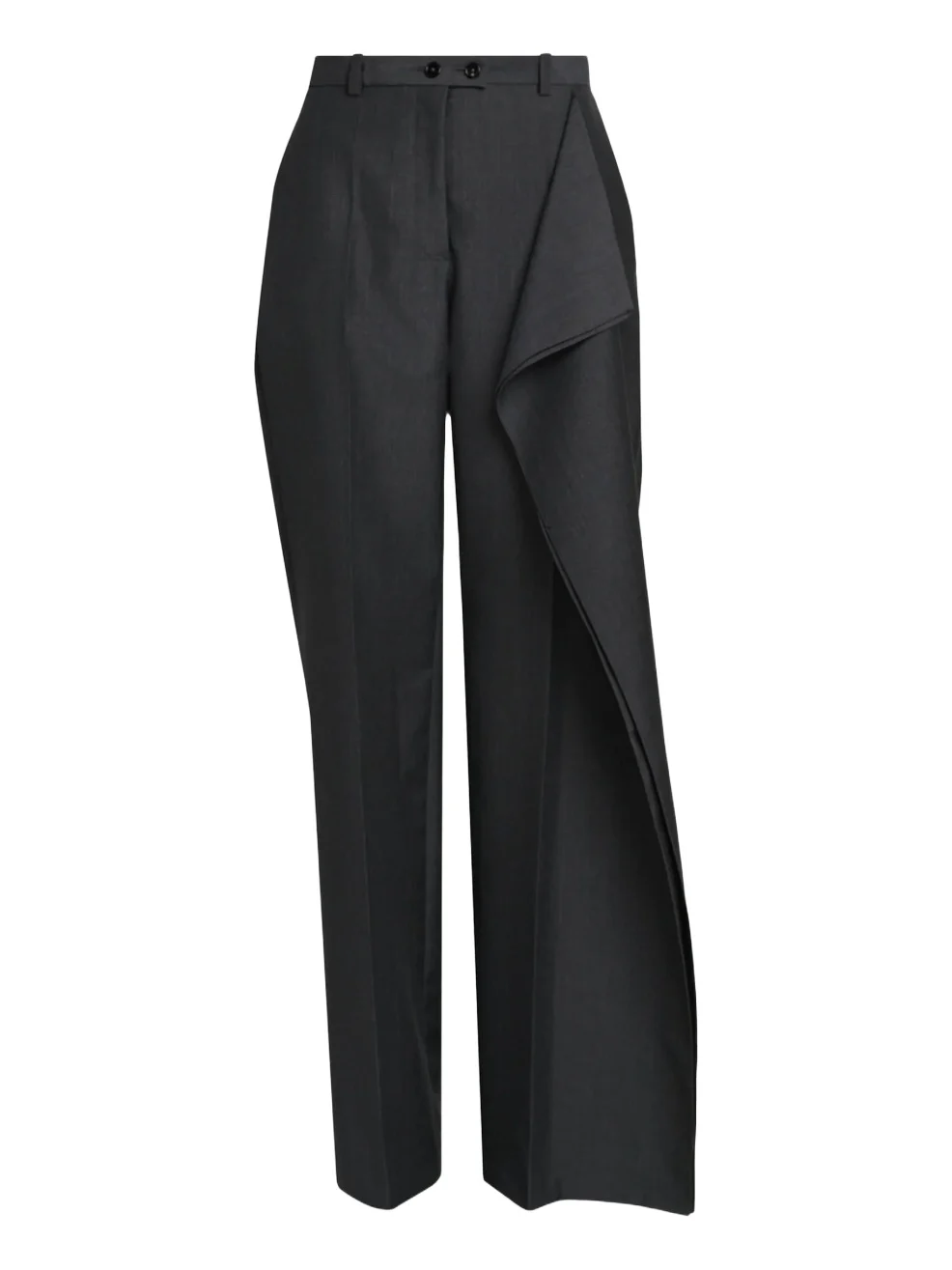 Jil Sander Women's Asymmetric Ruffle Wool-Mohair Trousers