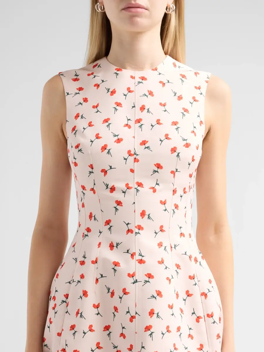 Jil Sander Women's Poppy Print Faille Midi Dress | Thumbnail 5 Jil Sander Women's Poppy Print Faille Midi Dress | Thumbnail 5
