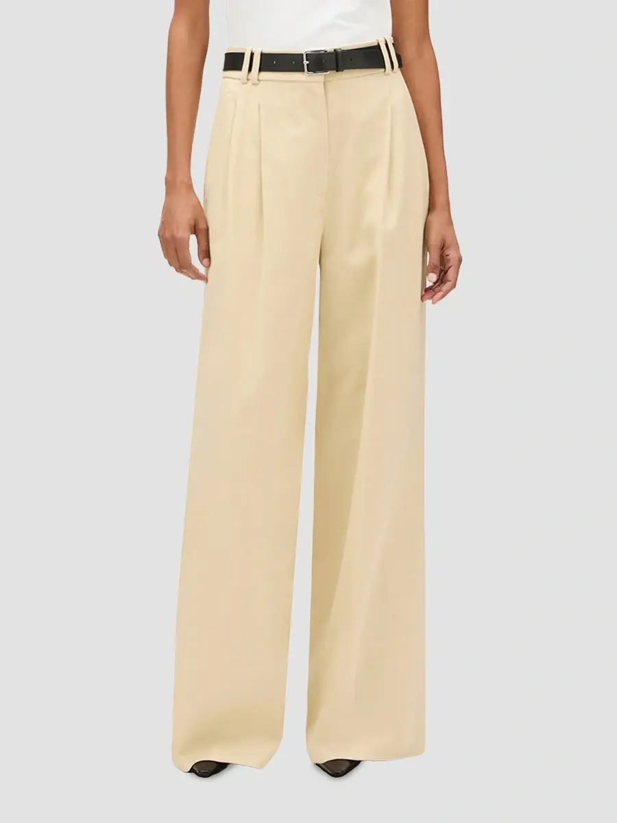 Another Tomorrow Women's Pleated Trouser | Thumbnail 3 Another Tomorrow Women's Pleated Trouser | Thumbnail 3