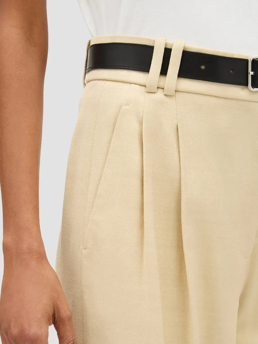 Another Tomorrow Women's Pleated Trouser | Thumbnail 4 Another Tomorrow Women's Pleated Trouser | Thumbnail 4