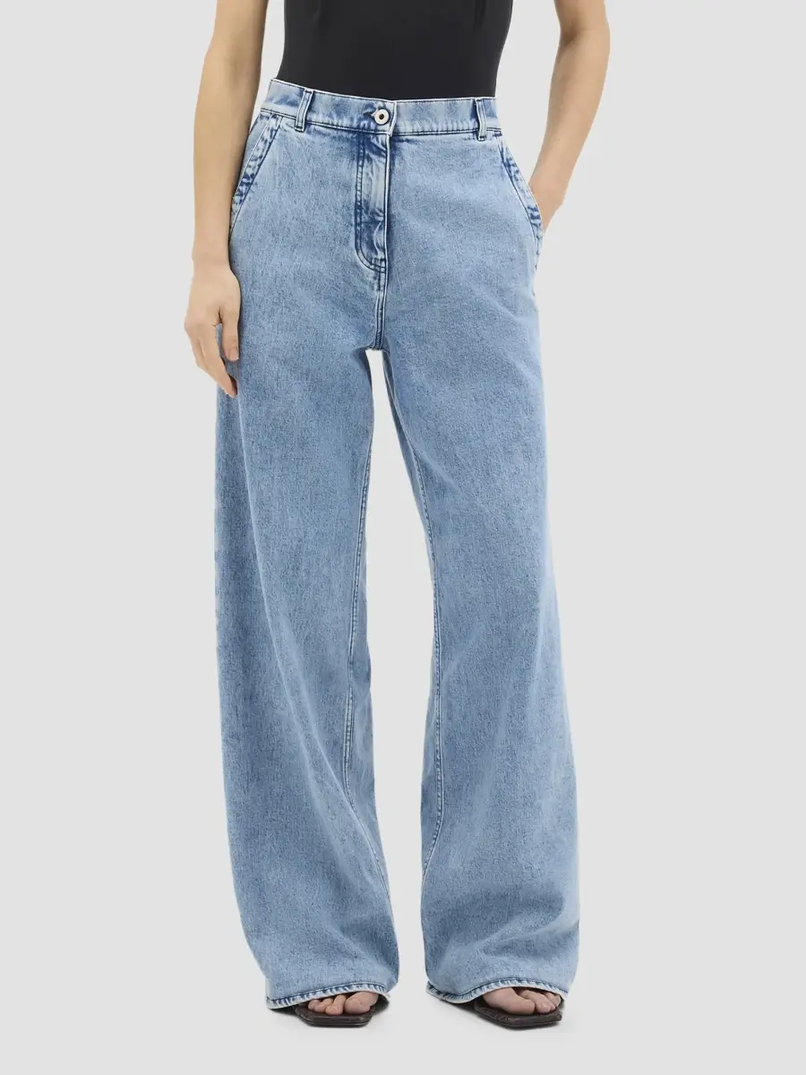 Another Tomorrow Women's Carpenter Denim Jeans | Thumbnail 2 Another Tomorrow Women's Carpenter Denim Jeans | Thumbnail 2