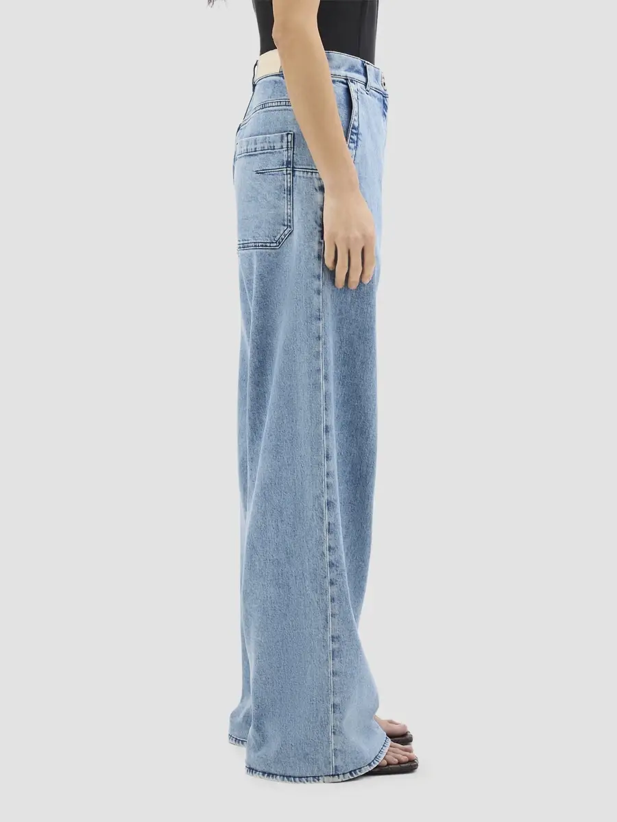 Another Tomorrow Women's Carpenter Denim Jeans | Thumbnail 3 Another Tomorrow Women's Carpenter Denim Jeans | Thumbnail 3