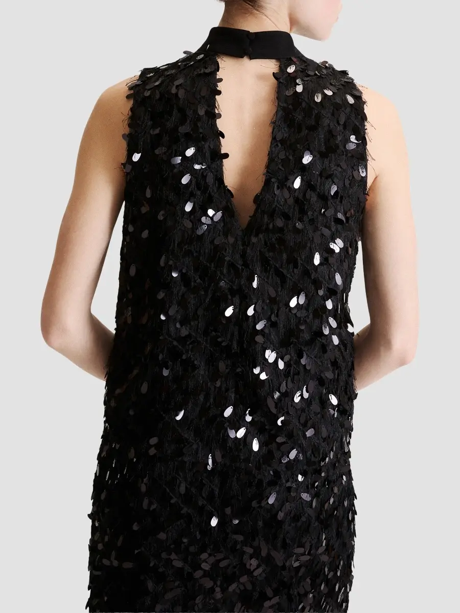 Marella Women's Sleeveless Sequinned Fil Coupe Top | Thumbnail 4 Marella Women's Sleeveless Sequinned Fil Coupe Top | Thumbnail 4