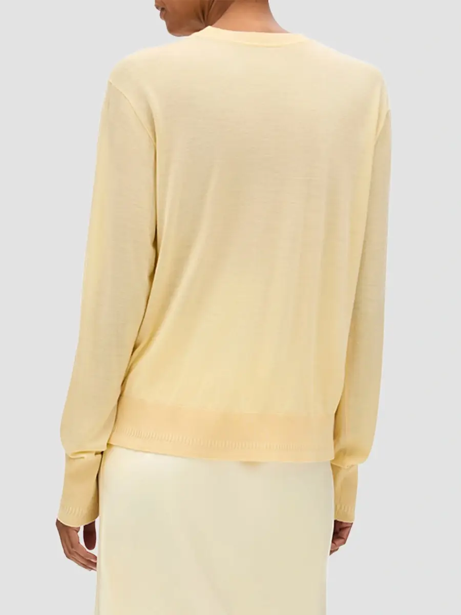Another Tomorrow Women's Feather Weight Crew Sweater | Thumbnail 4 Another Tomorrow Women's Feather Weight Crew Sweater | Thumbnail 4