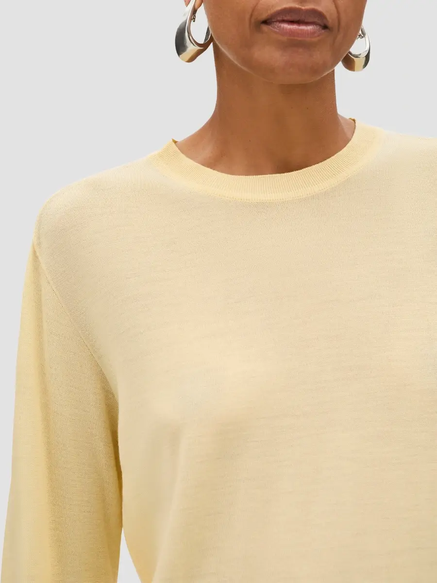 Another Tomorrow Women's Feather Weight Crew Sweater | Thumbnail 5 Another Tomorrow Women's Feather Weight Crew Sweater | Thumbnail 5