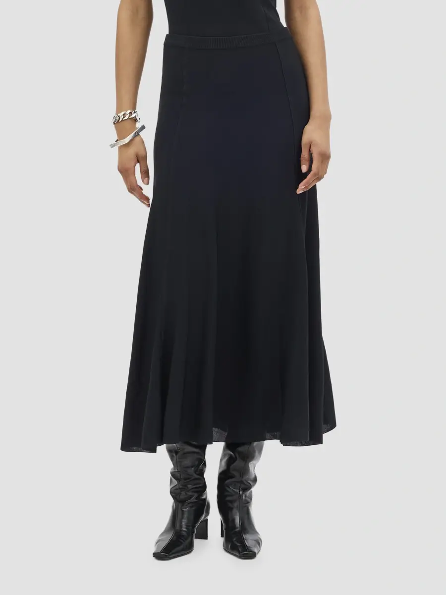 Another Tomorrow Women's Seamed Flare Skirt | Thumbnail 2 Another Tomorrow Women's Seamed Flare Skirt | Thumbnail 2