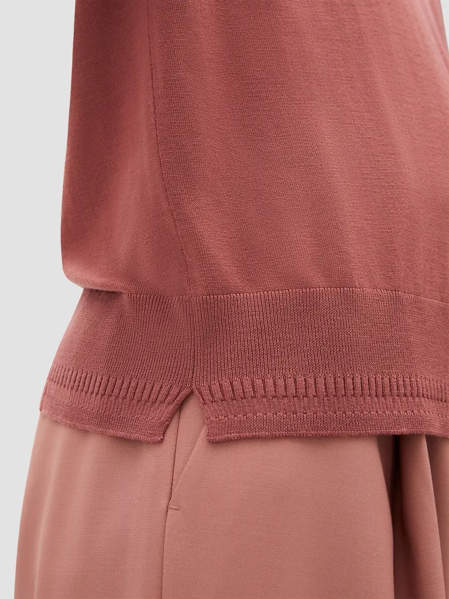 Another Tomorrow Women's Feather Weight Crew Sweater | Thumbnail 6 Another Tomorrow Women's Feather Weight Crew Sweater | Thumbnail 6
