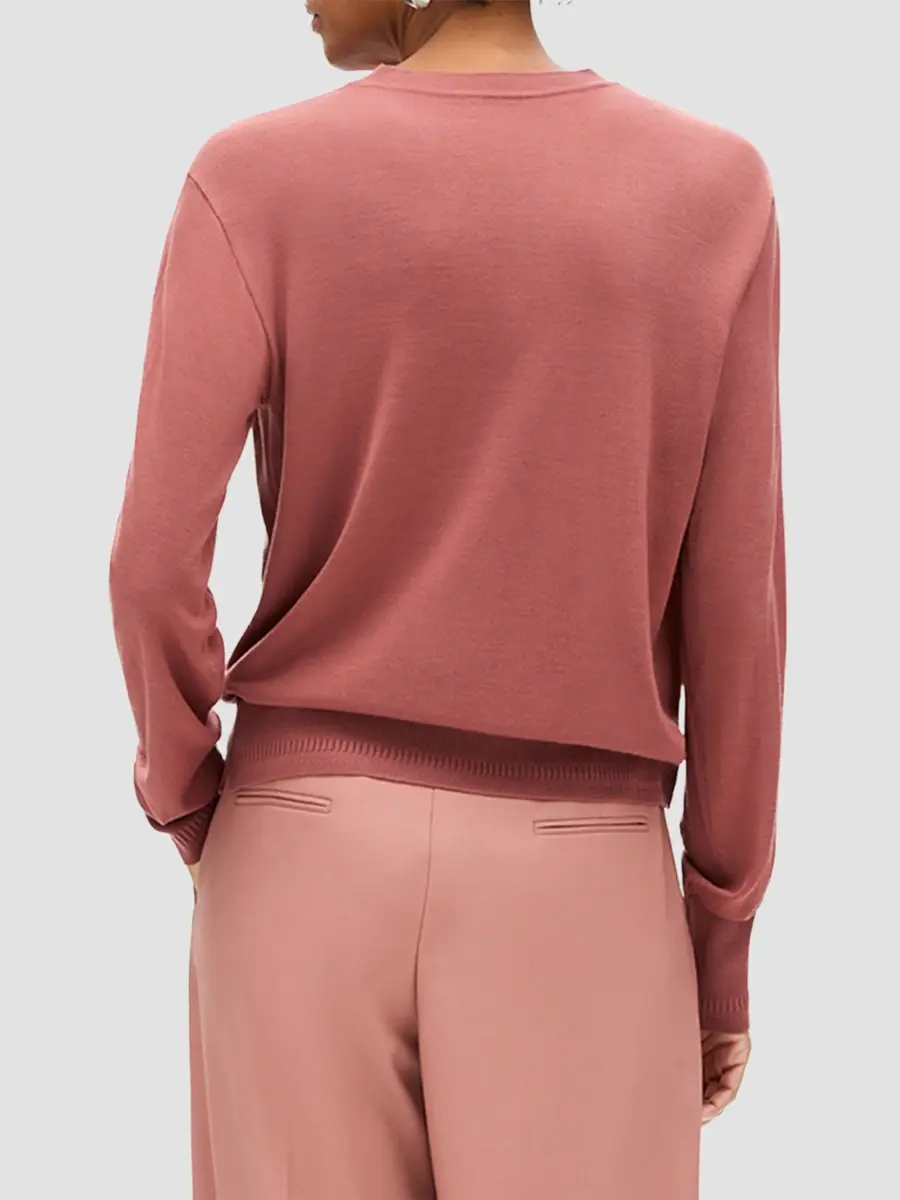 Another Tomorrow Women's Feather Weight Crew Sweater | Thumbnail 5 Another Tomorrow Women's Feather Weight Crew Sweater | Thumbnail 5