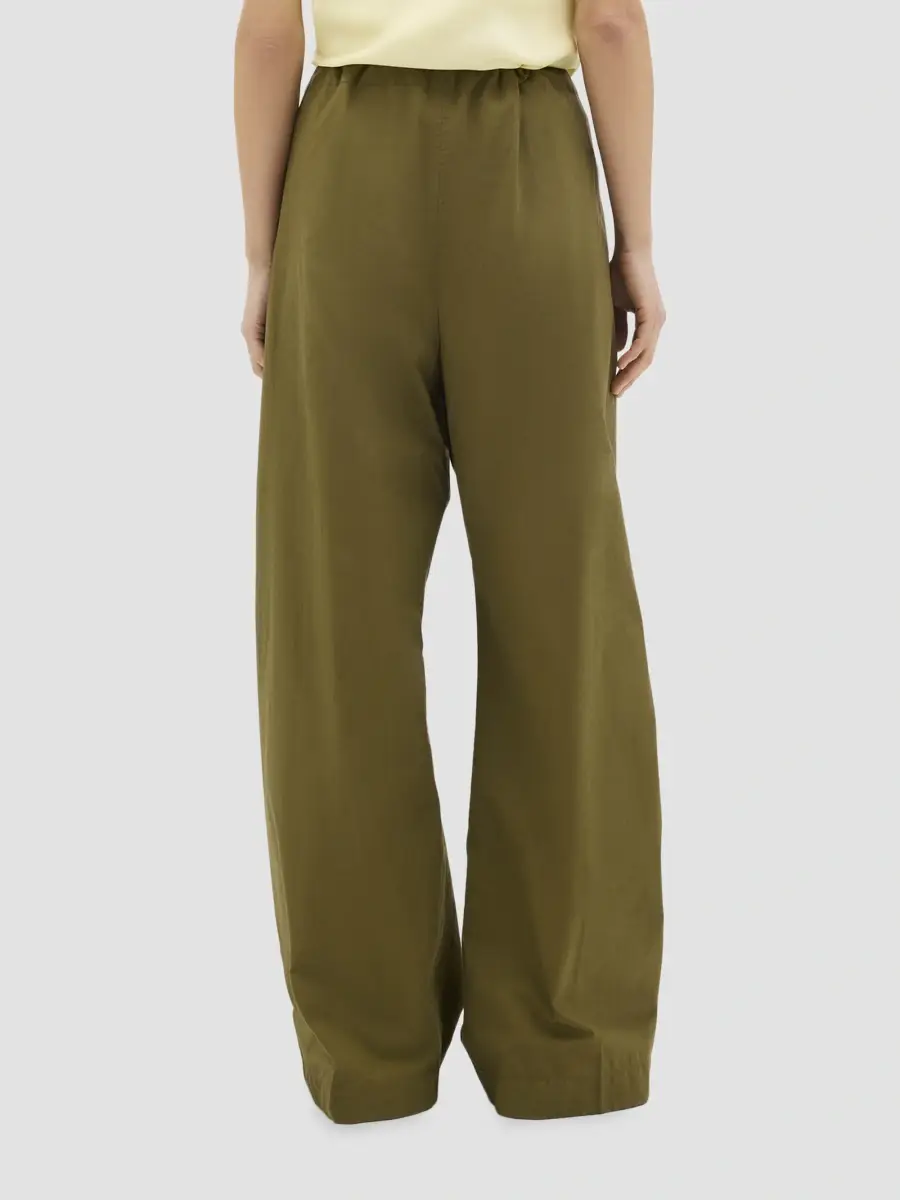 Another Tomorrow Women's Poplin Drawcord Pants | Thumbnail 4 Another Tomorrow Women's Poplin Drawcord Pants | Thumbnail 4