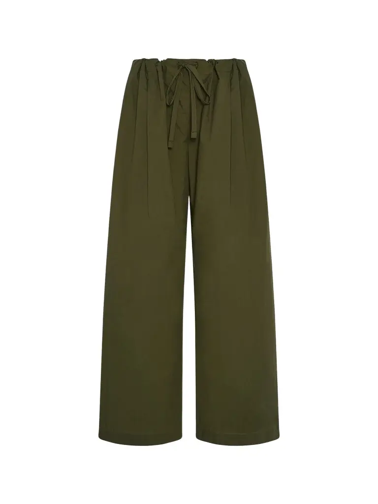 Another Tomorrow Women's Poplin Drawcord Pants