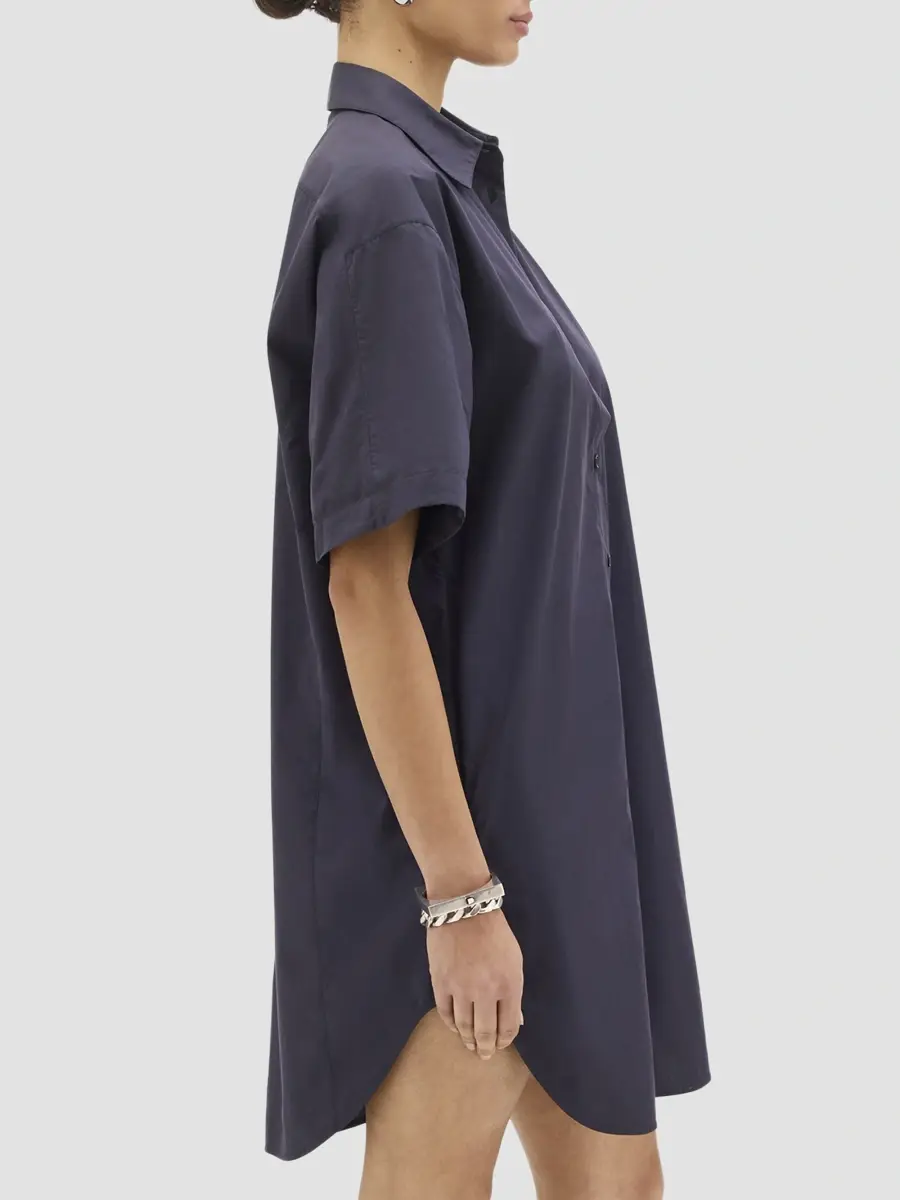 Another Tomorrow Women's Short Shirt Dress | Thumbnail 3 Another Tomorrow Women's Short Shirt Dress | Thumbnail 3