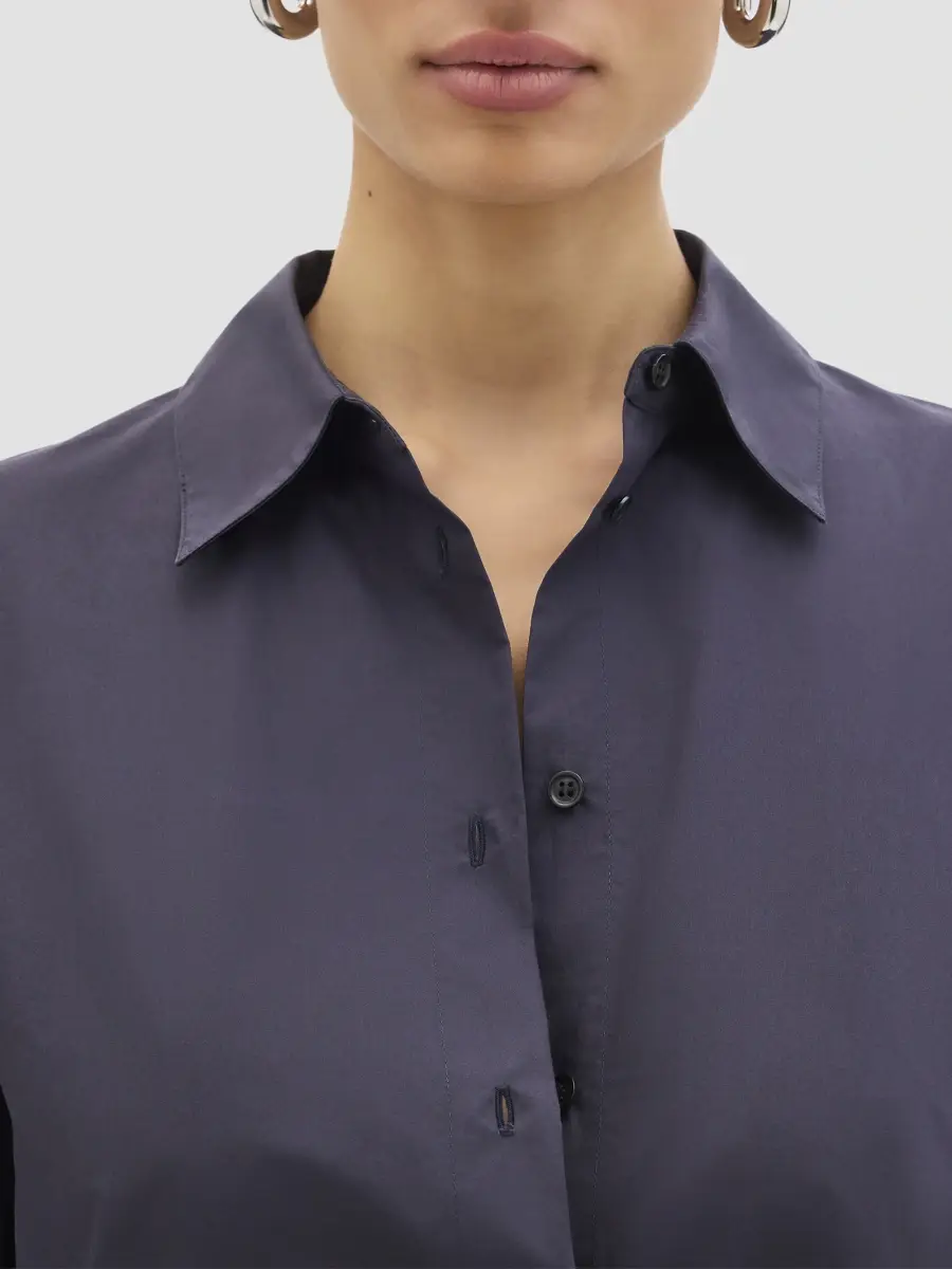 Another Tomorrow Women's Short Shirt Dress | Thumbnail 5 Another Tomorrow Women's Short Shirt Dress | Thumbnail 5