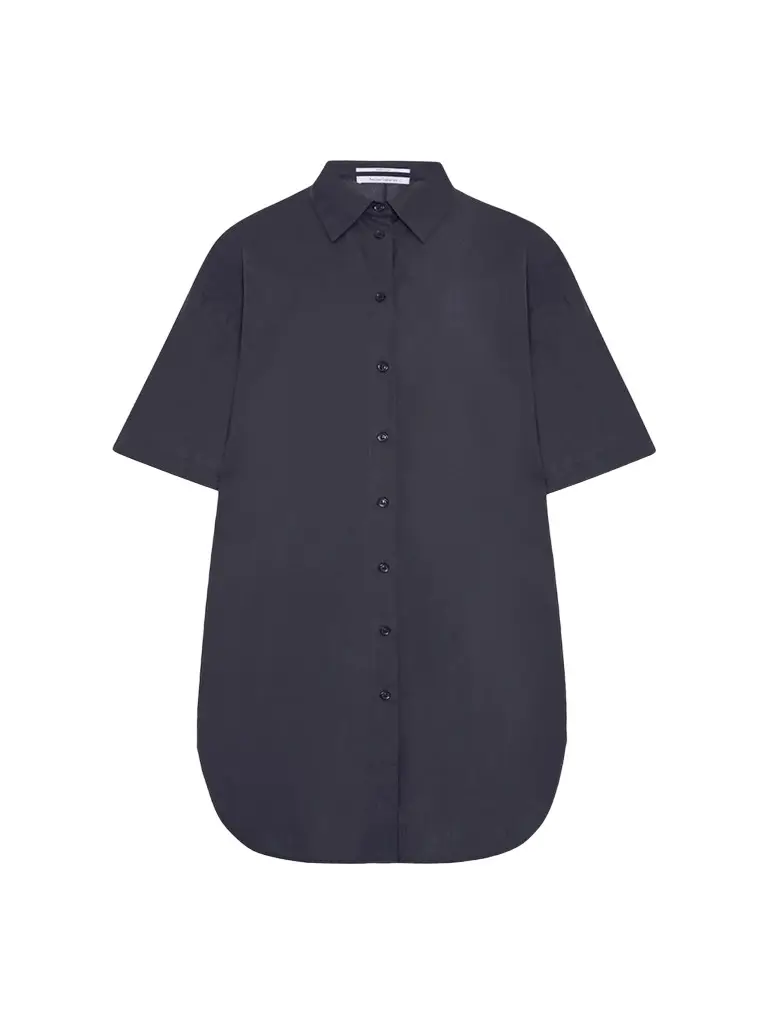 Another Tomorrow Women's Short Shirt Dress