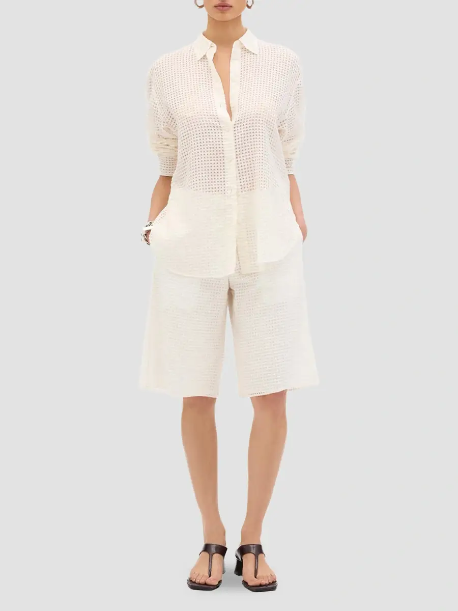 Another Tomorrow Women's Gingham Blouse | Thumbnail 2 Another Tomorrow Women's Gingham Blouse | Thumbnail 2
