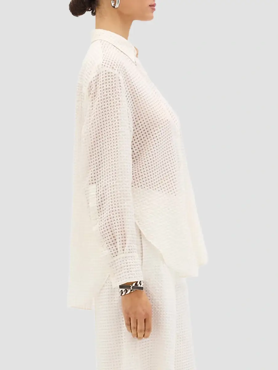 Another Tomorrow Women's Gingham Blouse | Thumbnail 4 Another Tomorrow Women's Gingham Blouse | Thumbnail 4