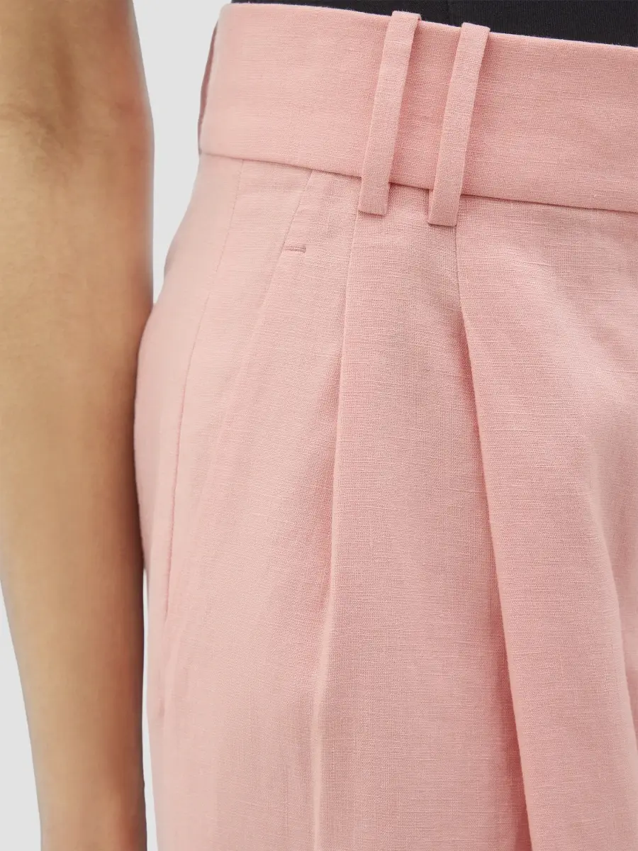 Another Tomorrow Women's Linen Bermuda Pants | Thumbnail 4 Another Tomorrow Women's Linen Bermuda Pants | Thumbnail 4