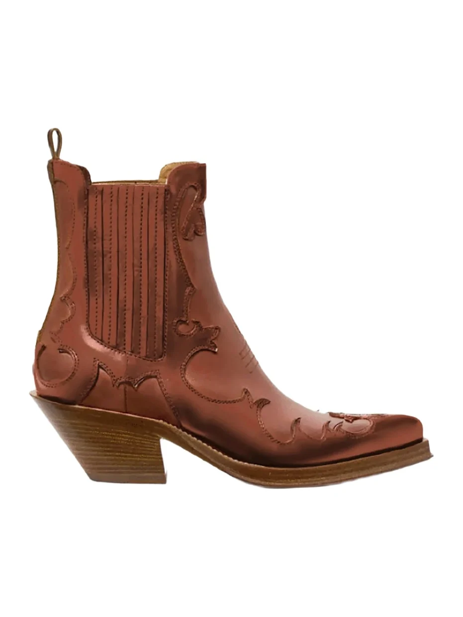 Women's Cassidy 50MM Leather Cowboy Ankle Boots Women's Cassidy 50MM Leather Cowboy Ankle Boots