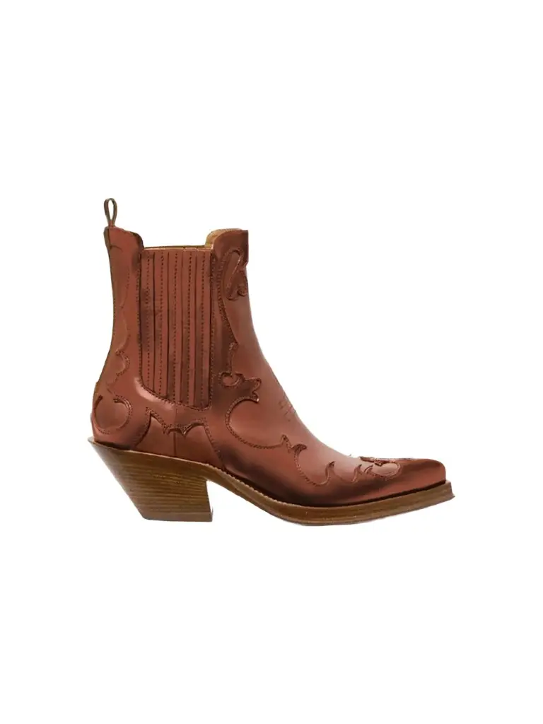 Women's Cassidy 50MM Leather Cowboy Ankle Boots