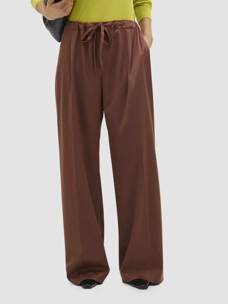 Another Tomorrow Women's Wool Drawcord Pant | Thumbnail 2 Another Tomorrow Women's Wool Drawcord Pant | Thumbnail 2