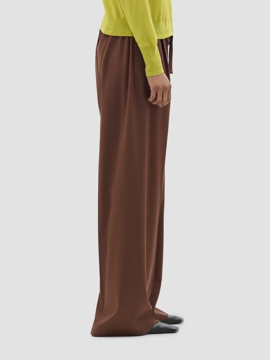 Another Tomorrow Women's Wool Drawcord Pant | Thumbnail 3 Another Tomorrow Women's Wool Drawcord Pant | Thumbnail 3