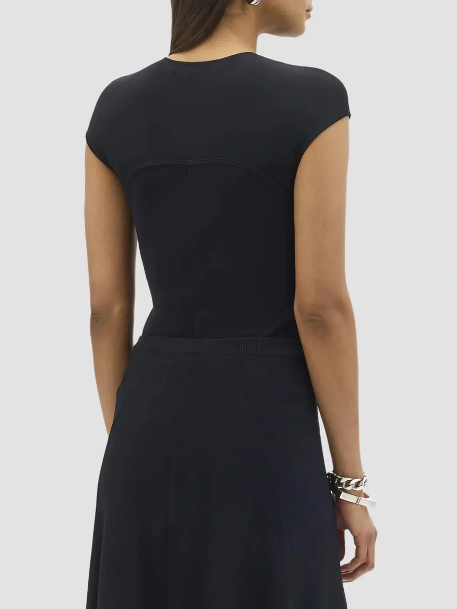 Another Tomorrow Women's Seamed Fitted Top | Thumbnail 4 Another Tomorrow Women's Seamed Fitted Top | Thumbnail 4
