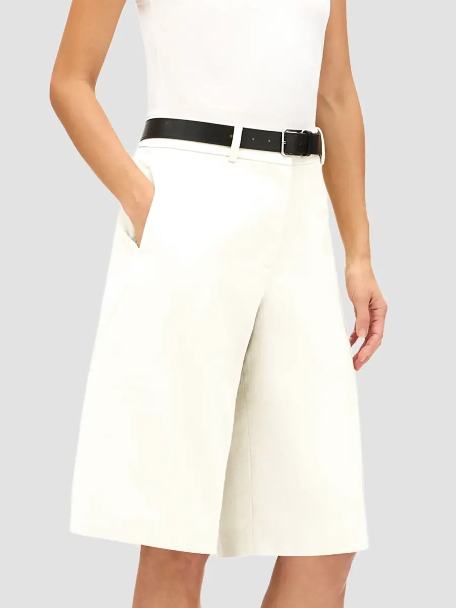 Another Tomorrow Women's Bermuda Pants | Thumbnail 3 Another Tomorrow Women's Bermuda Pants | Thumbnail 3