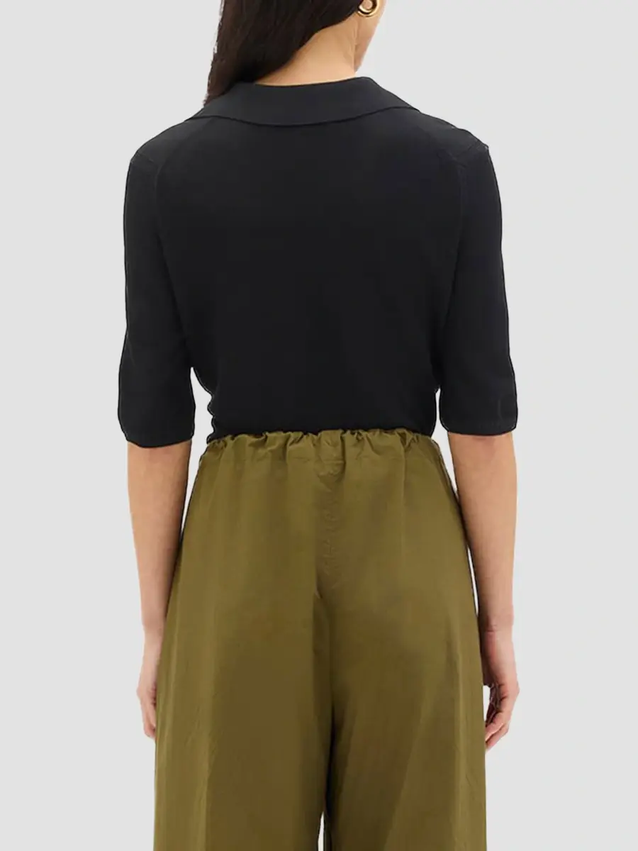 Another Tomorrow Women's Pique Polo | Thumbnail 5 Another Tomorrow Women's Pique Polo | Thumbnail 5