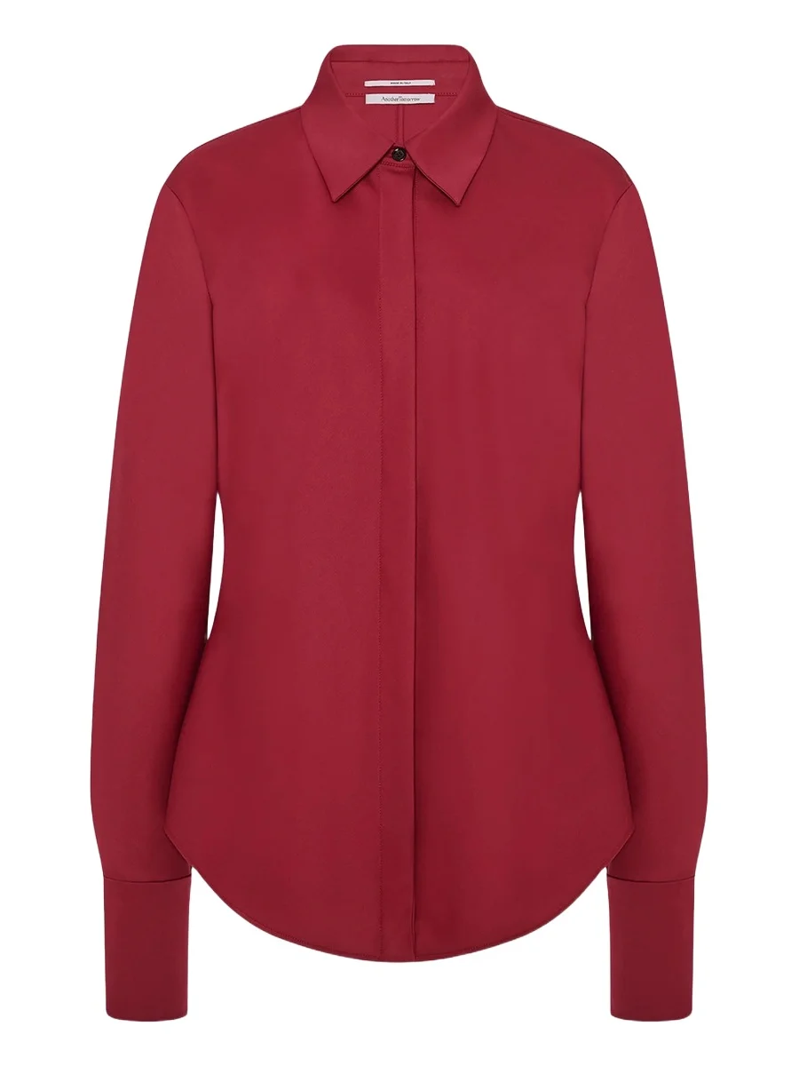 Another Tomorrow Women's Wool Bias Shirt
