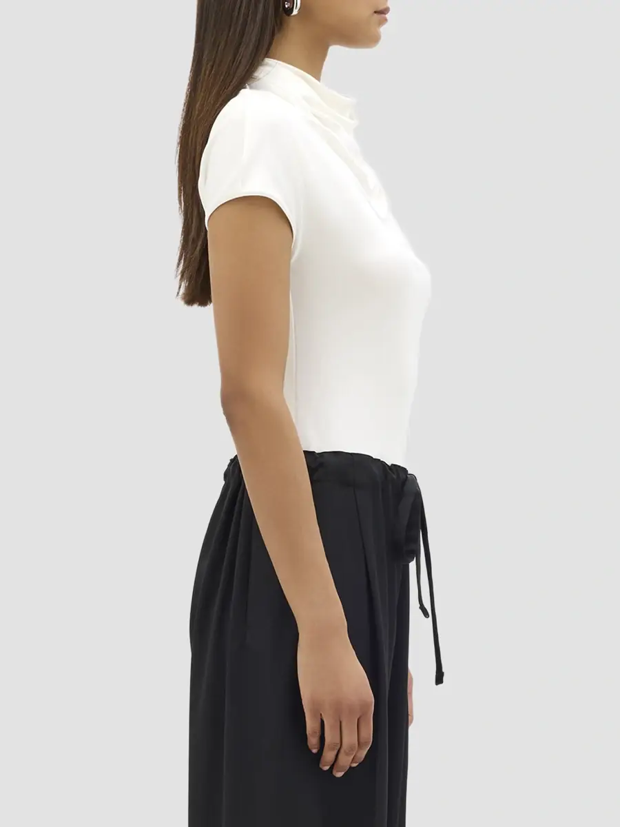 Another Tomorrow Women's Fluid Cowl Neck Top | Thumbnail 3