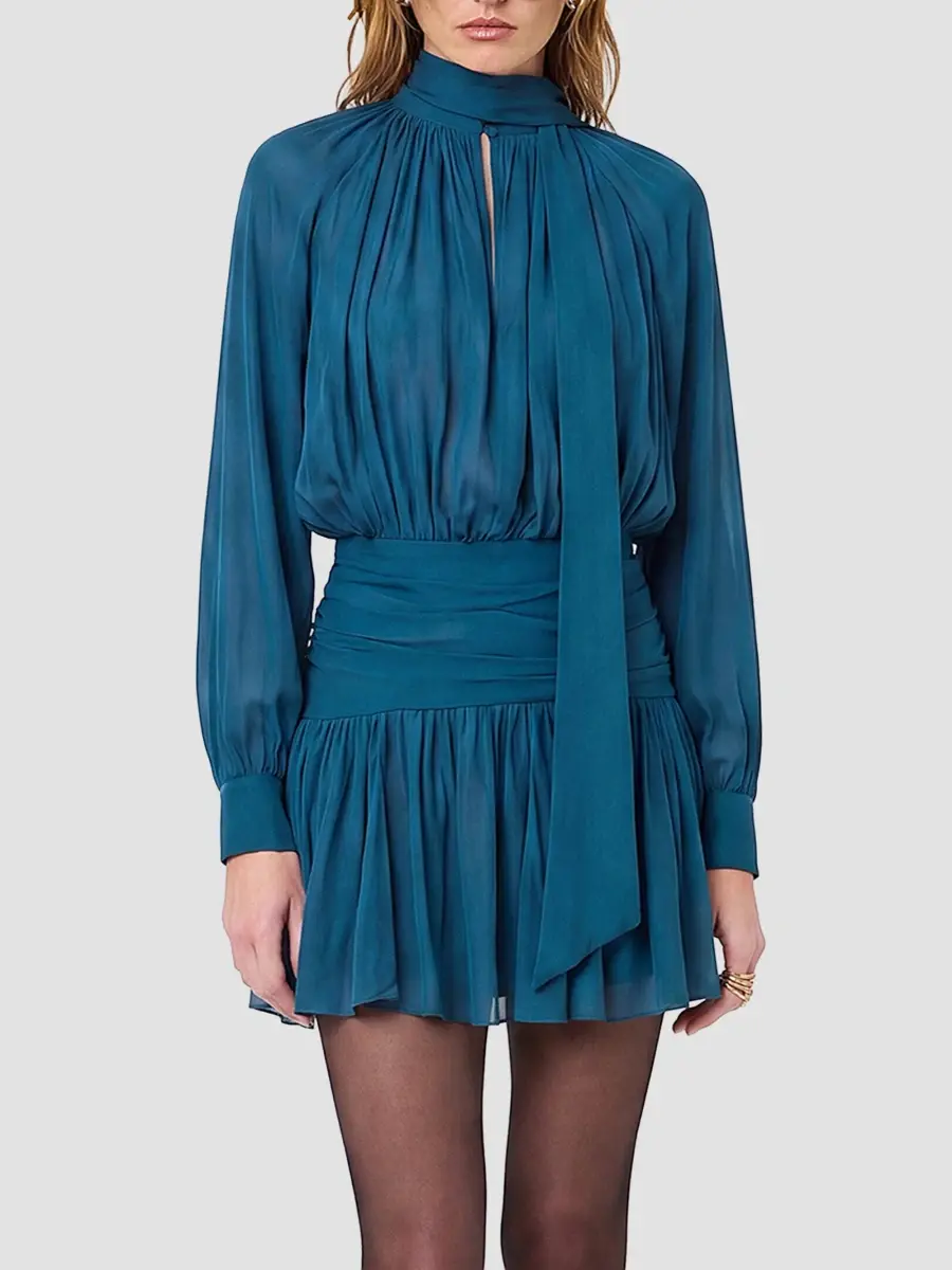 Nicholas the Label Women's Courtney Tieneck Mini Dress | Thumbnail 4 Nicholas the Label Women's Courtney Tieneck Mini Dress | Thumbnail 4