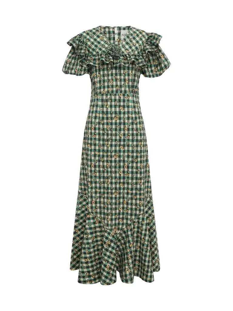 Women's Outrider Checked Cotton Seersucker Dress