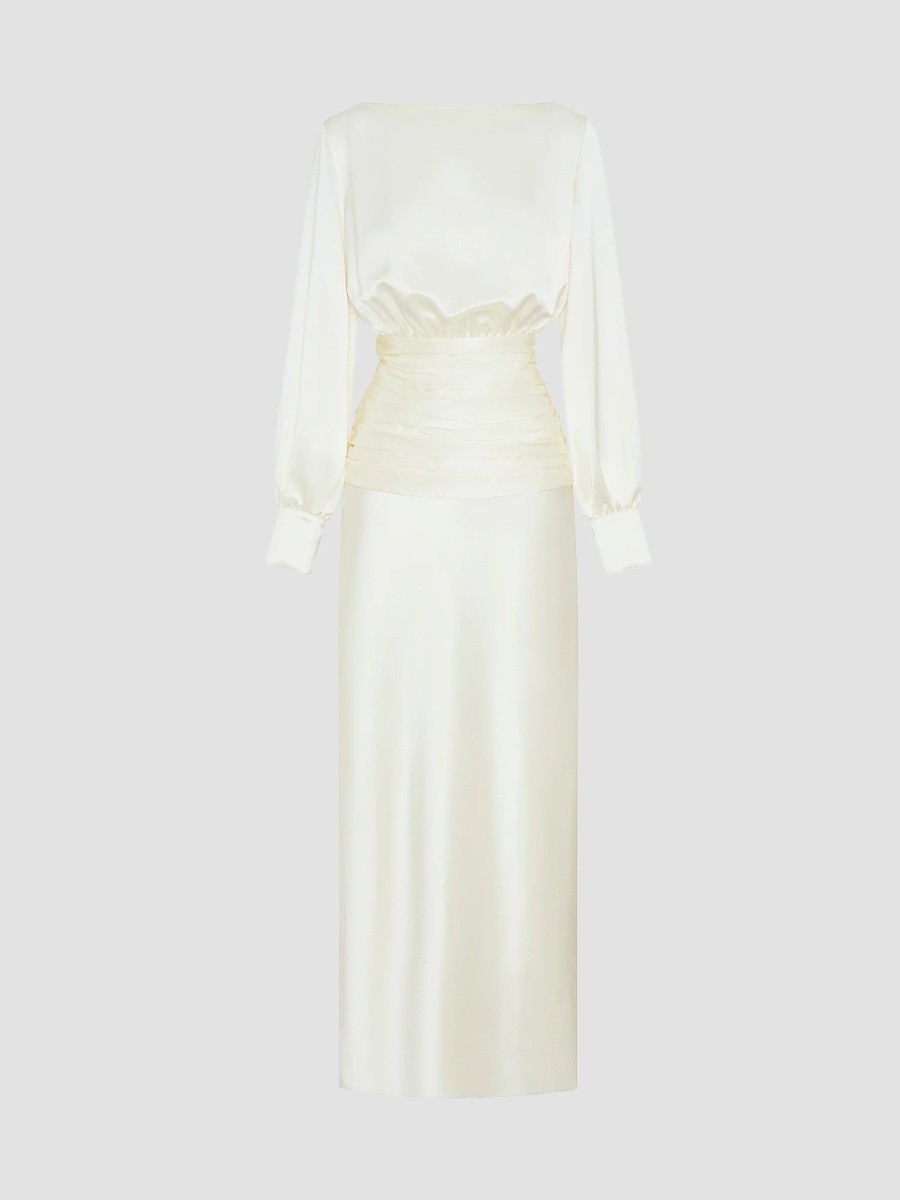 Women's Samina Shirred Satin Gown Women's Samina Shirred Satin Gown