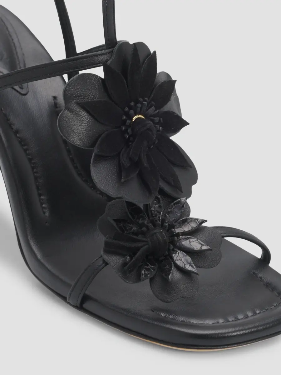 Zimmermann Women's Belara 85MM Leather & Suede Sandals - Black | Thumbnail 3 Zimmermann Women's Belara 85MM Leather & Suede Sandals - Black | Thumbnail 3